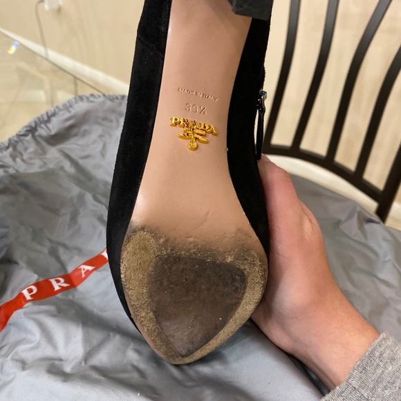PRADA Soft Suede Platform Bootie - Picture 4 of 5